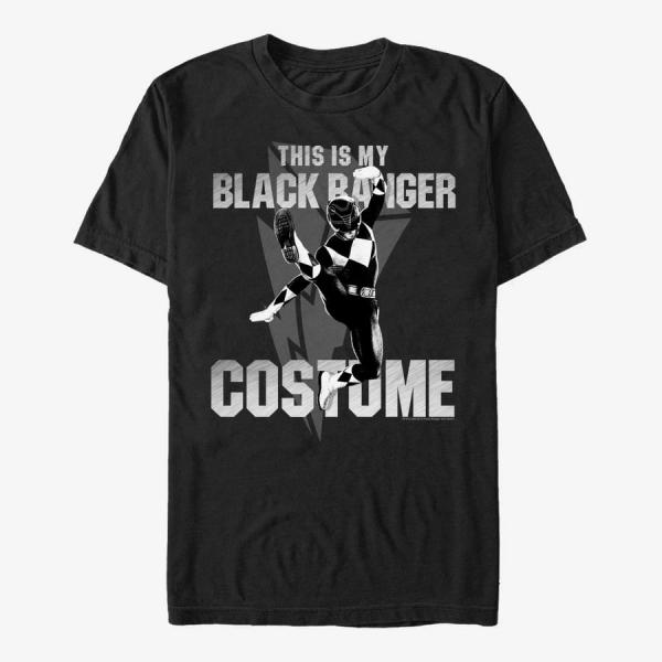 Tričko Merch Hasbro Vault Power Rangers - Black Ranger Costume Unisex T-Shirt Black S