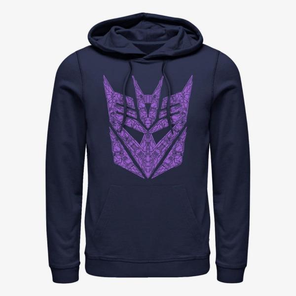 Mikina Merch Hasbro Vault Transformers - Decepticon Symbol Unisex Hoodie Navy Blue M