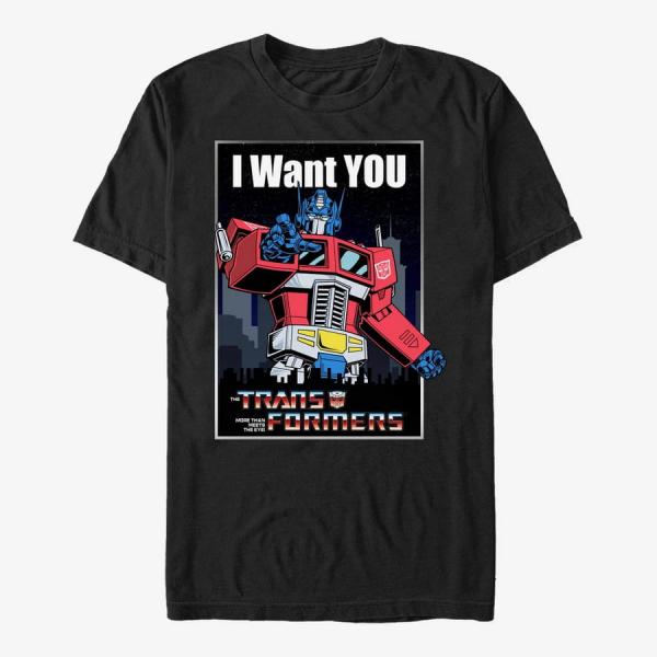 Tričko Merch Hasbro Vault Transformers - I Want You Unisex T-Shirt Black XXXL