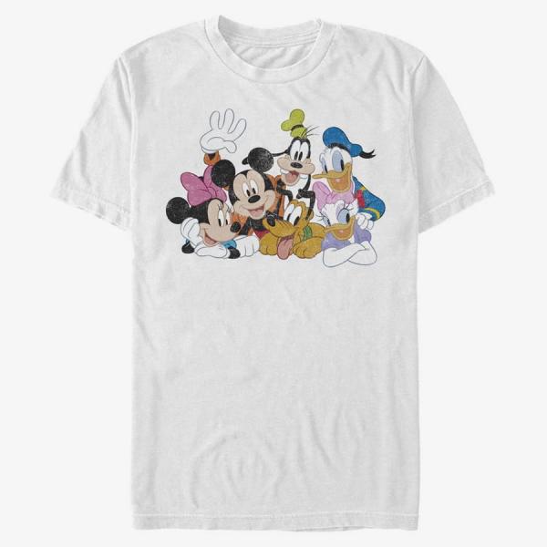 Tričko Merch Disney Classics Mickey Classic - Mickey Group Unisex T-Shirt White XXL