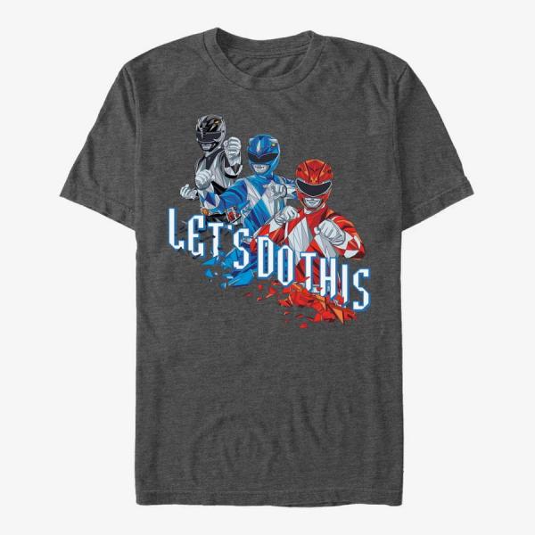 Tričko Merch Hasbro Vault Power Rangers - Lets Do This Unisex T-Shirt Dark Heather Grey L