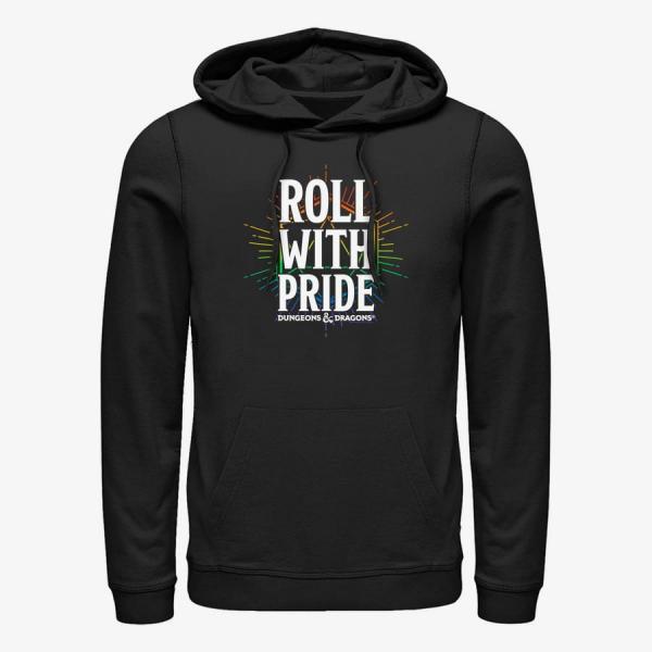 Mikina Merch Dungeons & Dragons - Roll with Pride Unisex Hoodie Black L