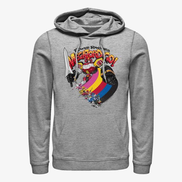 Mikina Merch Hasbro Vault Power Rangers - Megazord and Rangers Unisex Hoodie Heather Grey M