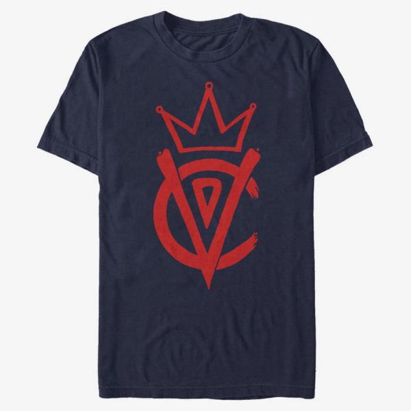 Tričko Merch Disney Classics DNCA - Cruella Emblem Unisex T-Shirt Navy Blue S