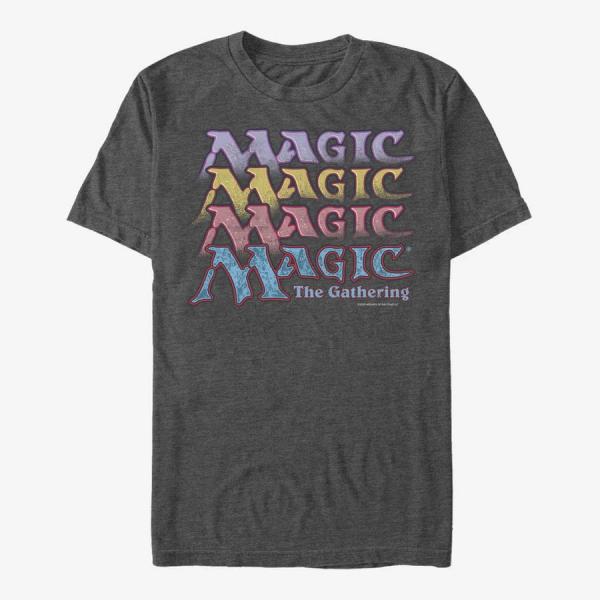 Tričko Merch Magic: The Gathering - Retro Stack Unisex T-Shirt Dark Heather Grey S