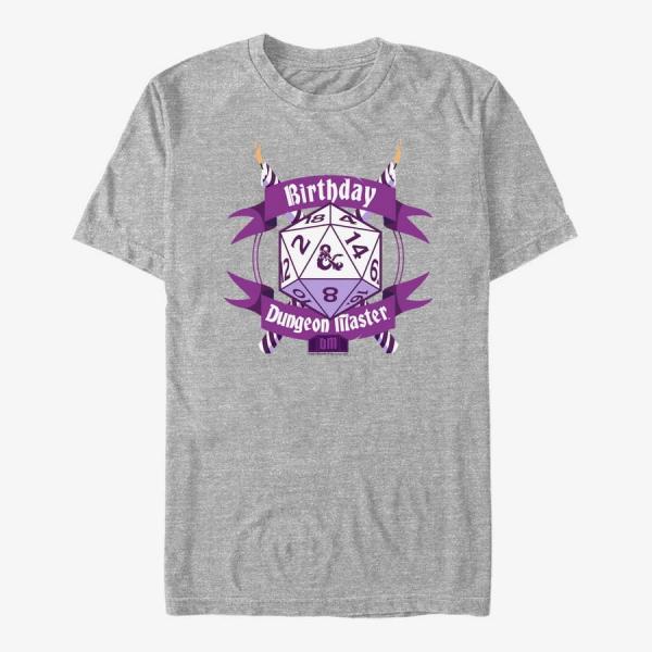 Tričko Merch Dungeons & Dragons - Birthday Dungeon Master Unisex T-Shirt Heather Grey S