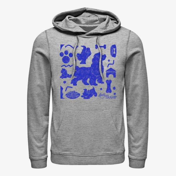 Mikina Merch Disney Classics Lady & The Tramp - LADY AND TRAMP Unisex Hoodie Heather Grey M