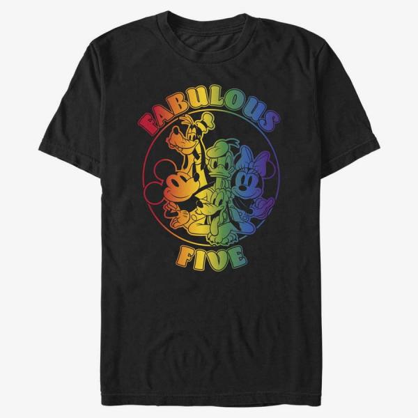 Queens Disney Classics Mickey Mouse - Prideful Five Unisex T-Shirt Black