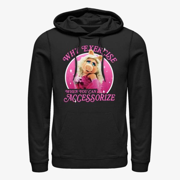 Mikina Merch Disney Classics Muppets - Accessorized Piggy Unisex Hoodie Black S