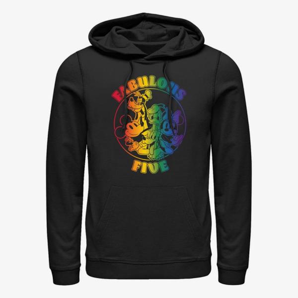 Mikina Merch Disney Classics Mickey Mouse - Prideful Five Unisex Hoodie Black XXL