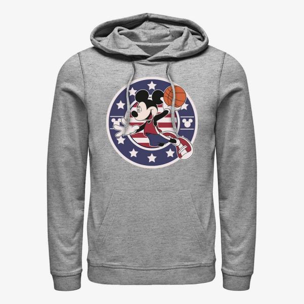 Queens Disney Classics Mickey Classic - B Ball Americana Unisex Hoodie Heather Grey