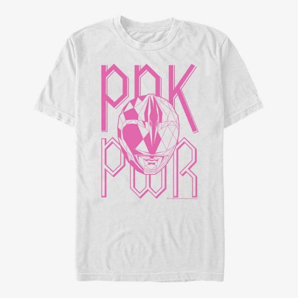 Tričko Merch Hasbro Vault Power Rangers - PNK PWR Unisex T-Shirt White L