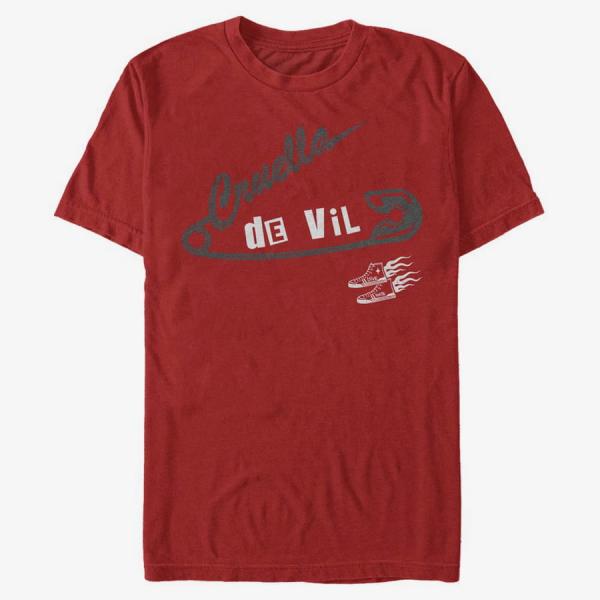 Queens Disney Classics DNCA - Cruella Pin Unisex T-Shirt Red