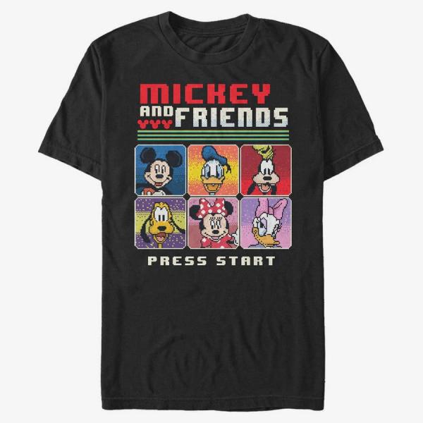 Queens Disney Classics Mickey Mouse - Pixel Friends Unisex T-Shirt Black