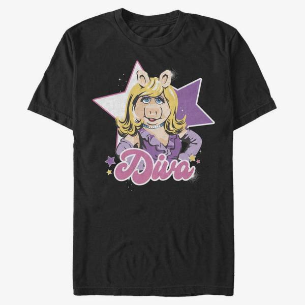 Tričko Merch Disney Classics Muppets - Diva Piggy Unisex T-Shirt Black XXXL