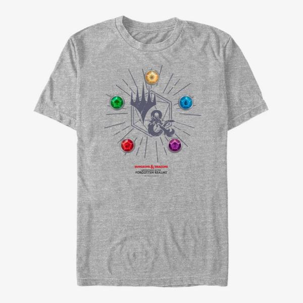 Queens Magic: The Gathering - 5 Symbols Unisex T-Shirt Heather Grey