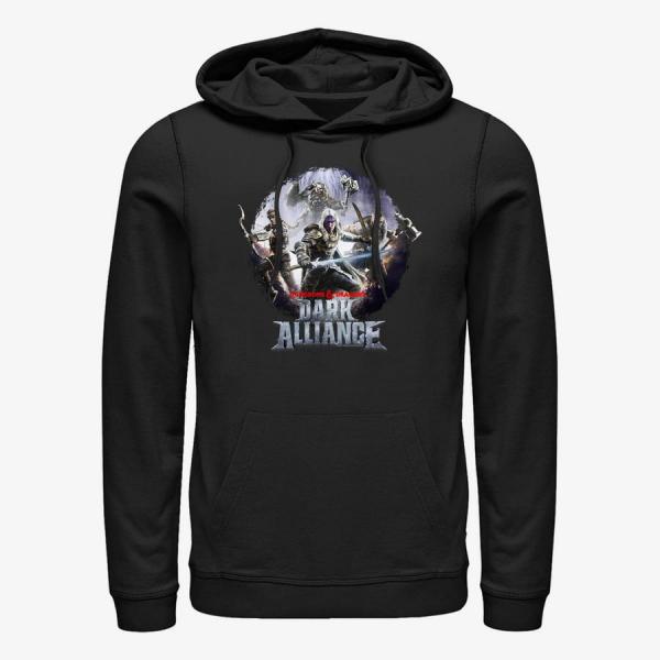 Queens Dungeons & Dragons - Alliance Circle Lockup Unisex Hoodie Black