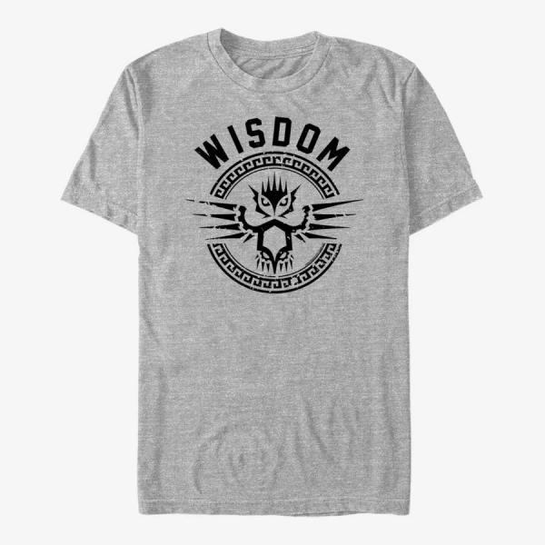 Queens Magic: The Gathering - Owl Badge Unisex T-Shirt Heather Grey