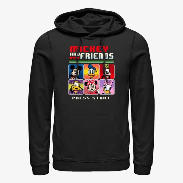 Queens Disney Classics Mickey Mouse - Pixel Friends Unisex Hoodie Black