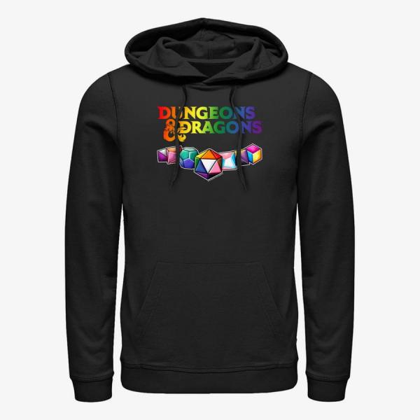 Queens Dungeons & Dragons - Pride Dice Unisex Hoodie Black