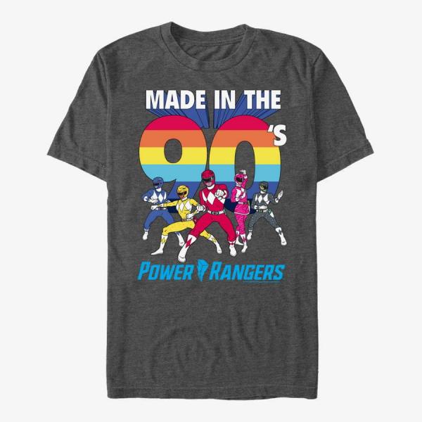 Tričko Merch Hasbro Vault Power Rangers - Nineties Unisex T-Shirt Dark Heather Grey L