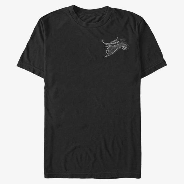 Queens Disney Classics Nightmare Before Christmas - Zero Pocket Scribble Unisex T-Shirt Black