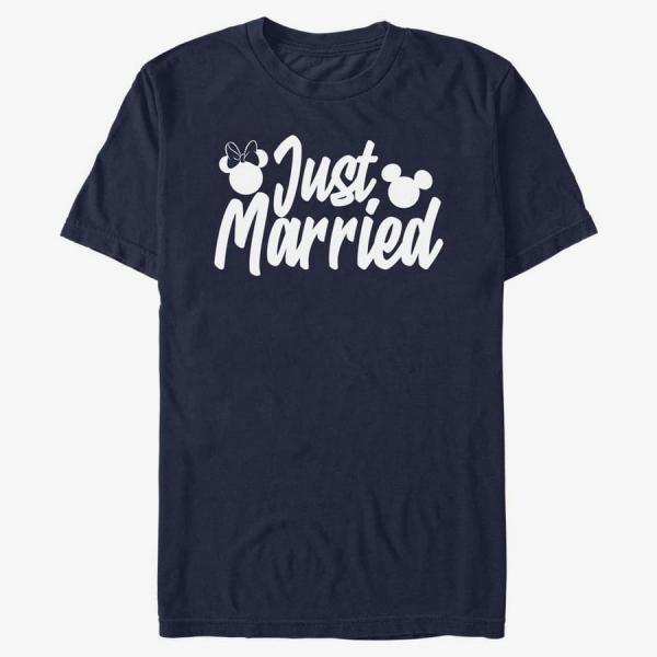 Queens Disney Classics Mickey & Friends - Married Mice Unisex T-Shirt Navy Blue
