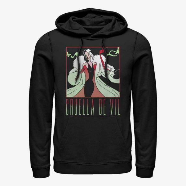 Queens Disney Classics 101 Dalmatians - Cruella the Cruel Unisex Hoodie Black