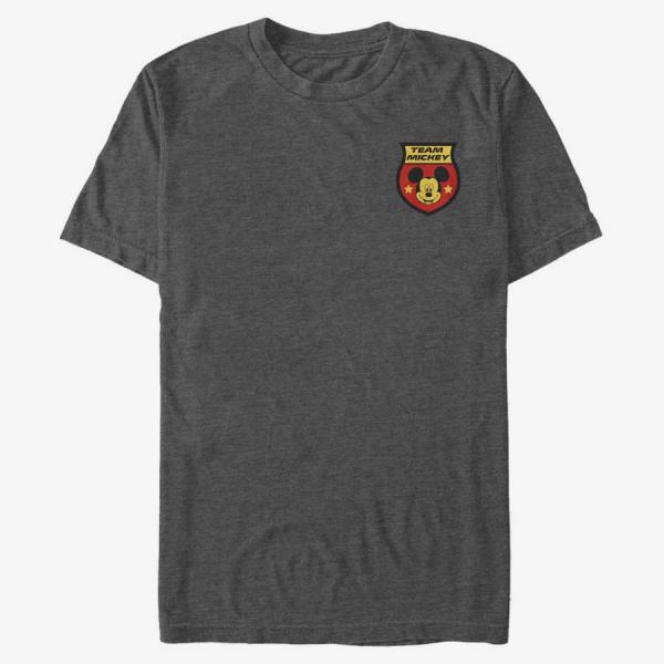 Tričko Merch Disney Classics Mickey Classic - Germany Badge Unisex T-Shirt Dark Heather Grey S