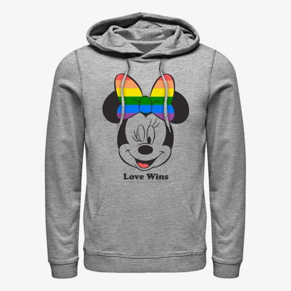 Queens Disney Classics Mickey Classic - Love Wins Unisex Hoodie Heather Grey