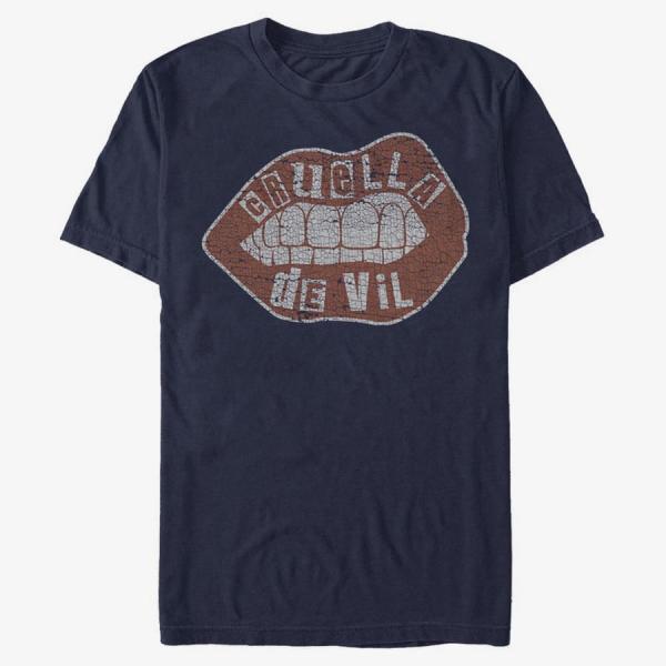 Queens Disney Classics DNCA - Lip Embroidery Unisex T-Shirt Navy Blue