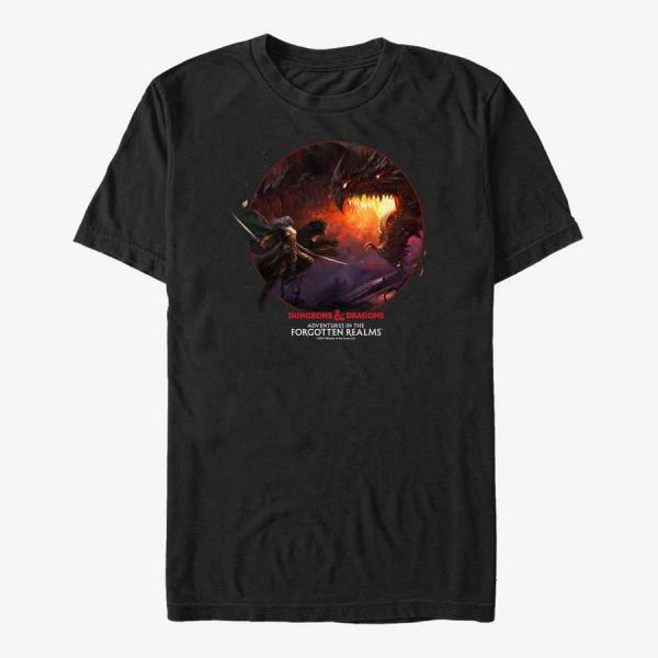 Tričko Merch Magic: The Gathering - Drizzt Fight Unisex T-Shirt Black XXL