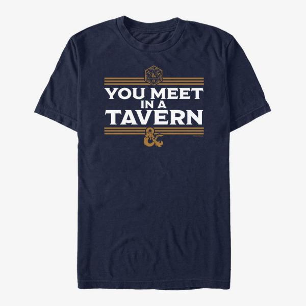 Queens Dungeons & Dragons - YOU MEET IN A TAVERN Unisex T-Shirt Navy Blue