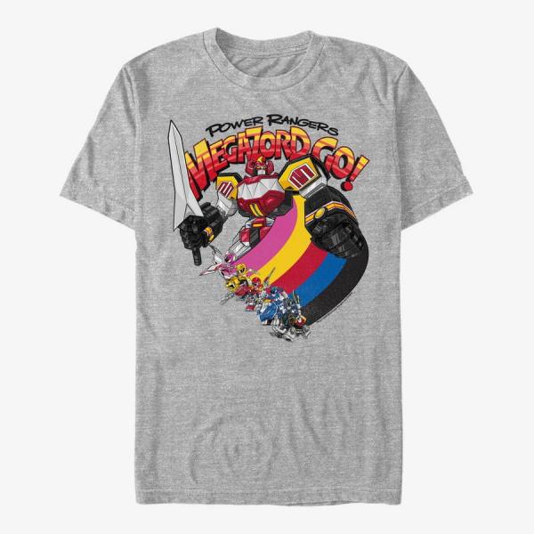 Queens Hasbro Vault Power Rangers - Megazord and Rangers Unisex T-Shirt Heather Grey