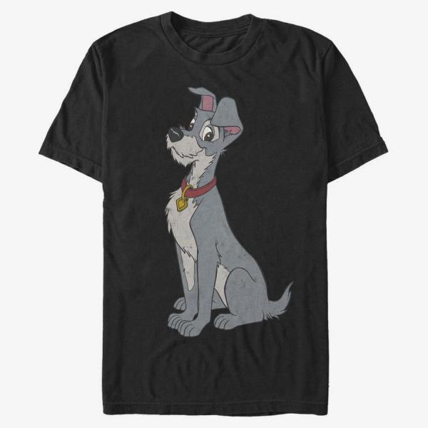 Tričko Merch Disney Classics Lady & The Tramp - Tramp Vintage Unisex T-Shirt Black XXL