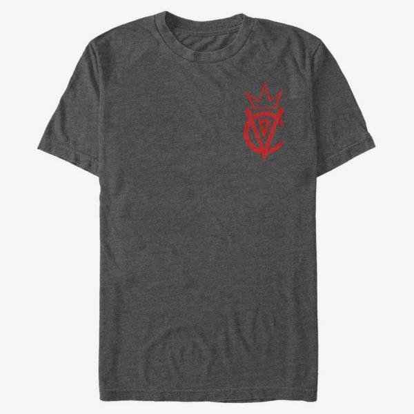 Tričko Merch Disney Classics DNCA - Cruella Emblem Unisex T-Shirt Dark Heather Grey L