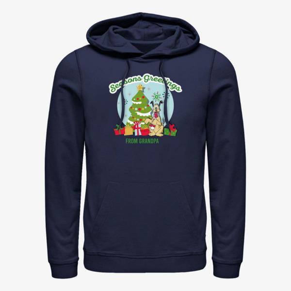 Mikina Merch Disney Classics Mickey Classic - Greetings From Grandpa Unisex Hoodie Navy Blue M