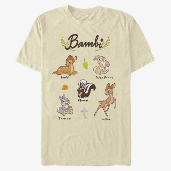 Tričko Merch Disney Classics Bambi - Textbook Unisex T-Shirt Natural S