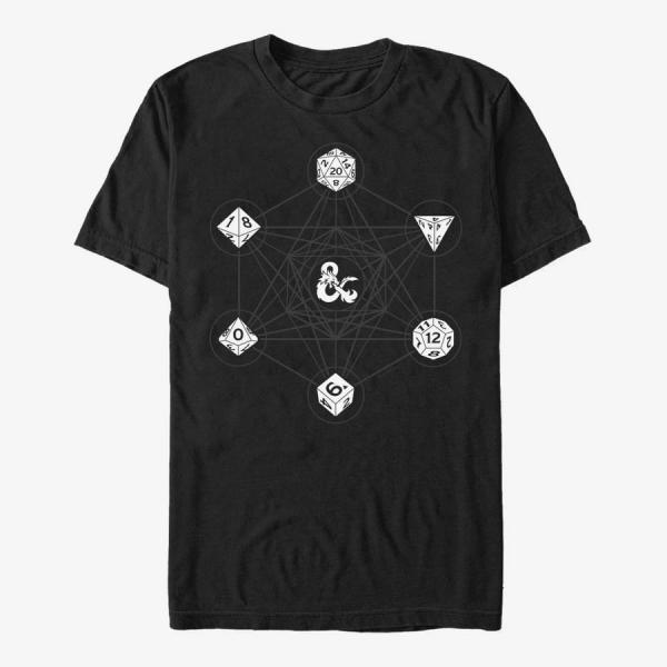 Queens Dungeons & Dragons - 6 DIE WITH METATRON GEOMETRY Unisex T-Shirt Black