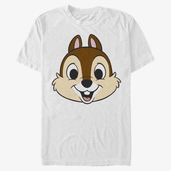 Tričko Merch Disney Classics Mickey & Friends - Chip Big Face Unisex T-Shirt White S