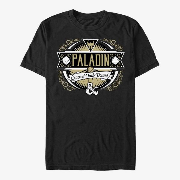 Tričko Merch Dungeons & Dragons - Paladin Label Unisex T-Shirt Black M
