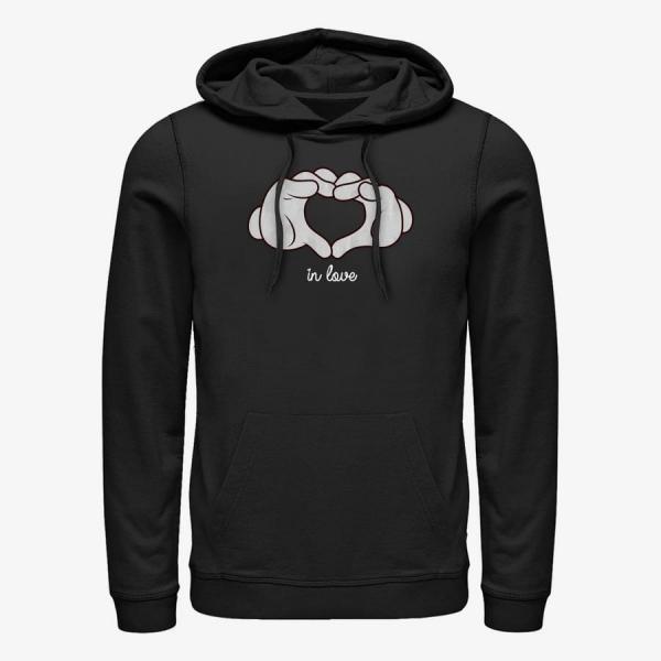 Queens Disney Classics Mickey Classic - Glove Heart Unisex Hoodie Black