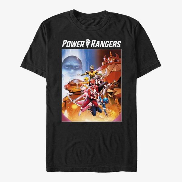 Tričko Merch Hasbro Vault Power Rangers - Poster Unisex T-Shirt Black M