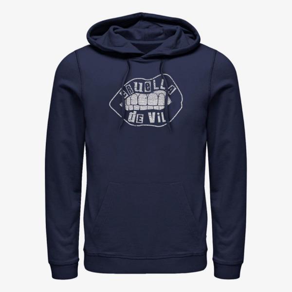 Mikina Merch Disney Classics DNCA - Lip Embroidery Unisex Hoodie Navy Blue S