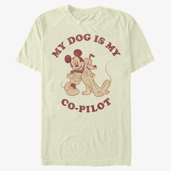 Tričko Merch Disney Classics Mickey Classic - Copilot Unisex T-Shirt Natural XXXL