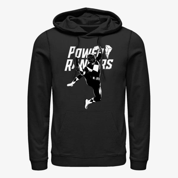 Mikina Merch Hasbro Vault Power Rangers - Black Ranger Big Unisex Hoodie Black XXXL