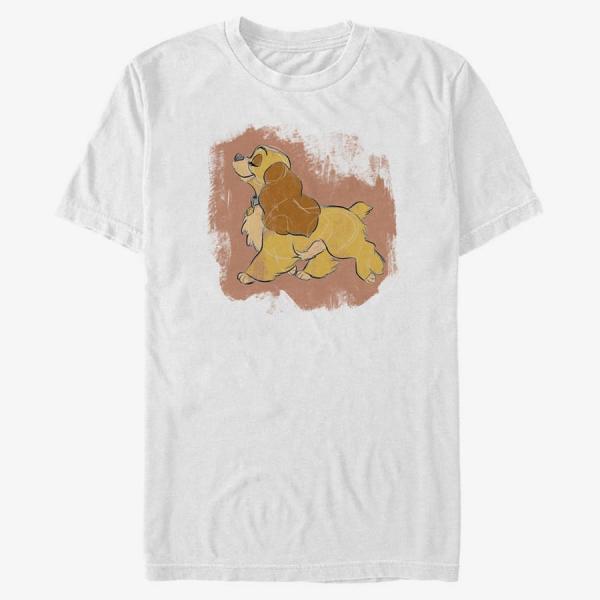 Queens Disney Classics Lady & The Tramp - Lady Strut Unisex T-Shirt White