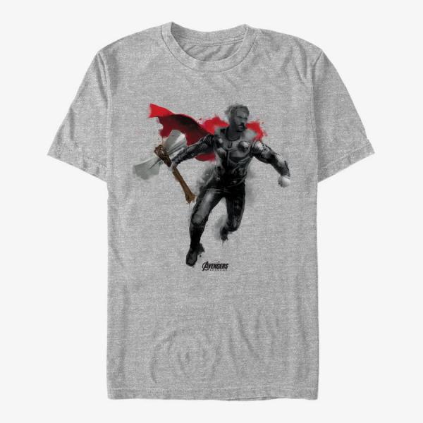 Queens Marvel Avengers: Endgame - Thor Paint Unisex T-Shirt Heather Grey