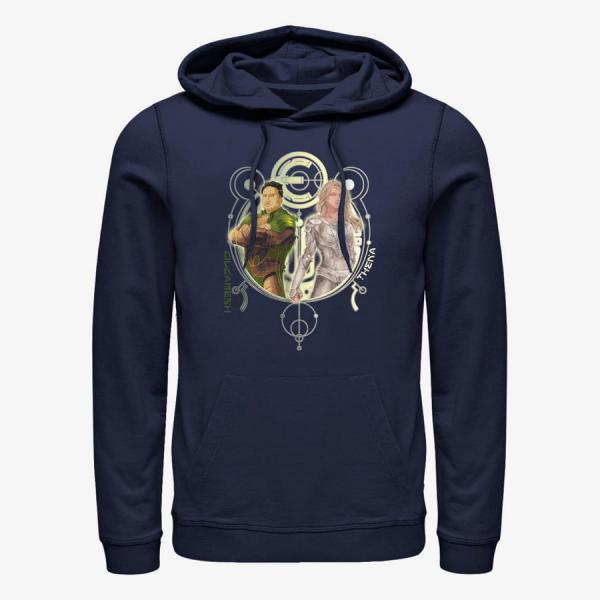 Queens Marvel: Eternals - GILGAMESH THENA DUO Unisex Hoodie Navy Blue