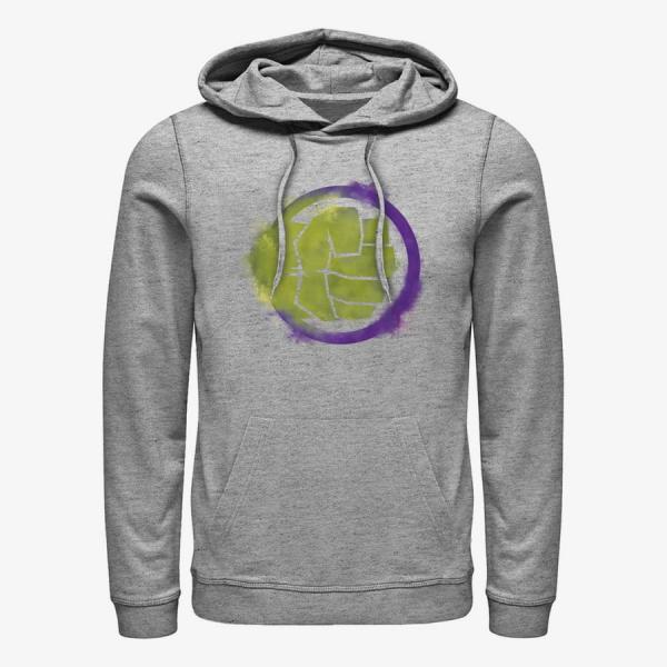 Queens Marvel Avengers: Endgame - Hulk Spray Logo Unisex Hoodie Heather Grey